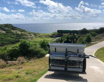 TopChanger on golf course in Saint Lucia